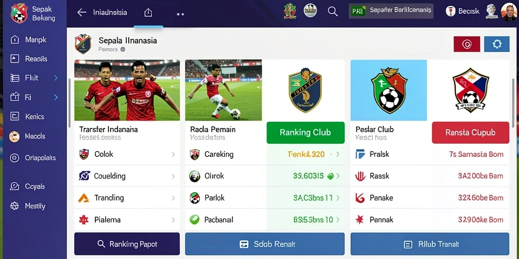11bola - Tangkapan layar memperlihatkan antarmuka pengguna yang intuitif.